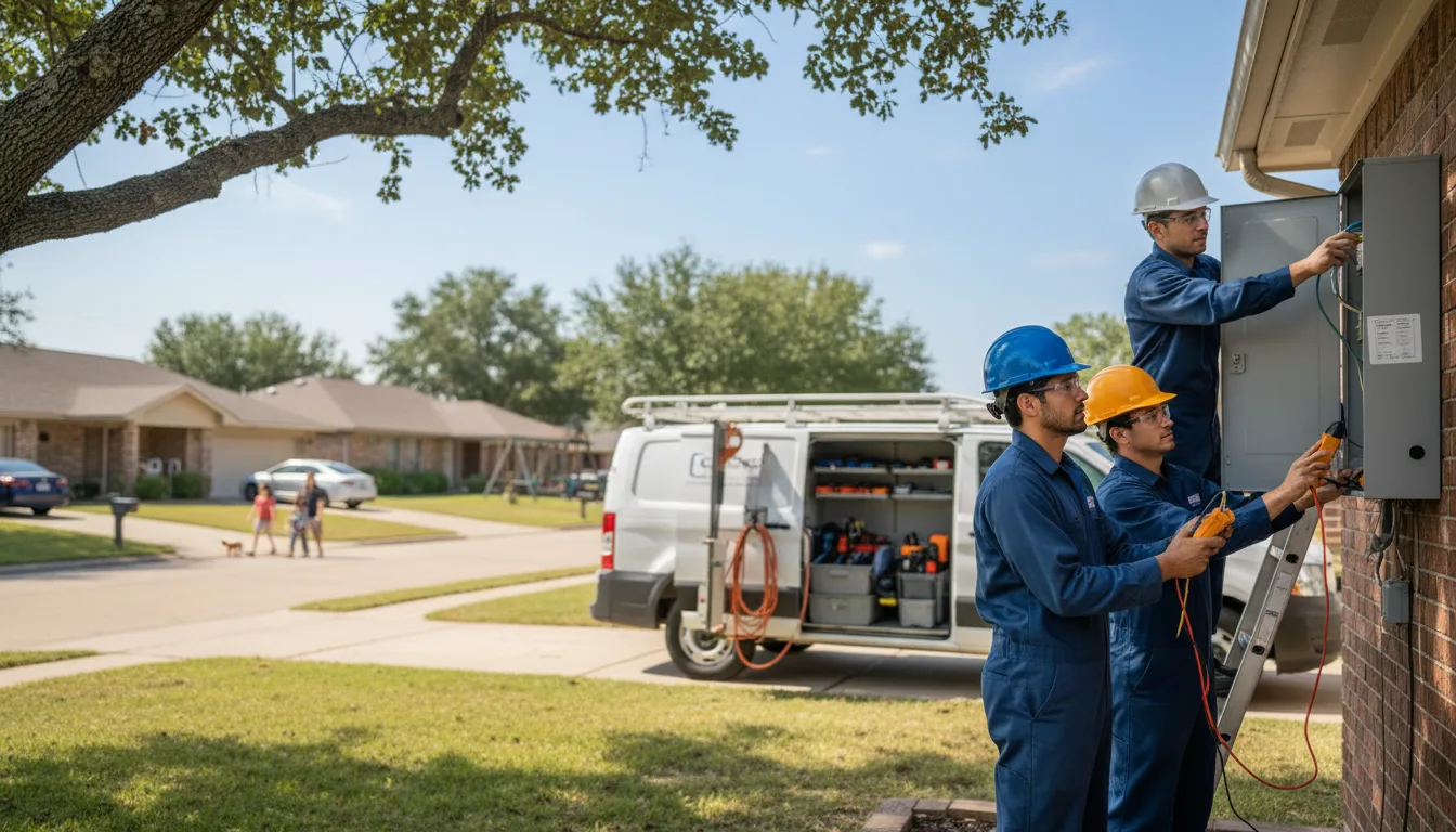 Certified electrician providing emergency electrical services in Houston, TX